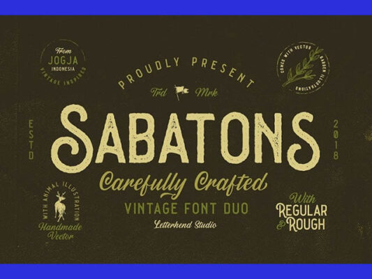 Sabatons Vintage Font Duo
